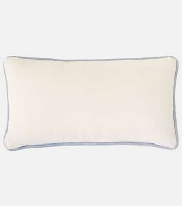 Crab striped cotton velvet cushion | Les-Ottomans