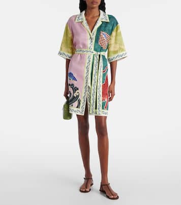 Rochester belted linen minidress | Alémais