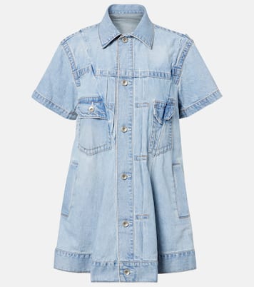 Vestido corto de denim deconstruido | Sacai