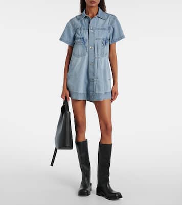 Vestido corto de denim deconstruido | Sacai