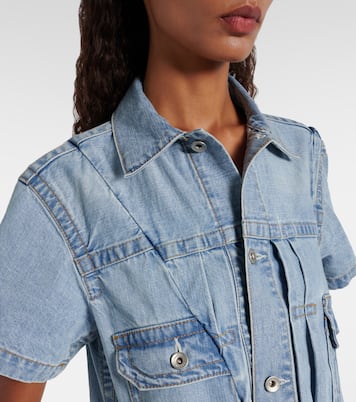 Vestido corto de denim deconstruido | Sacai