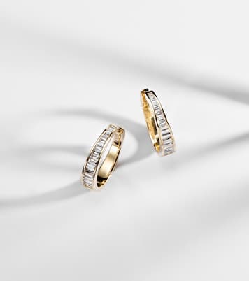 Orecchini a cerchio Meryl Classic in oro 18kt con diamanti | Anita Ko