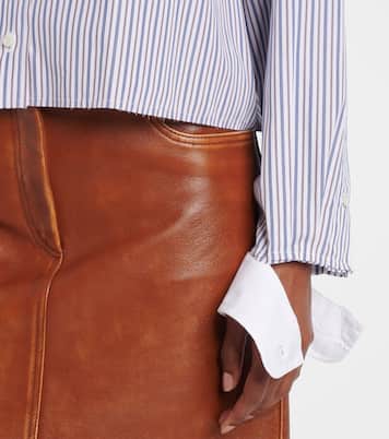 Striped cotton poplin shirt | Miu Miu