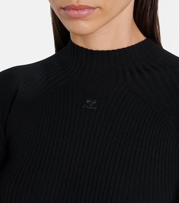 Ribbed-knit jersey mini dress | Courrèges