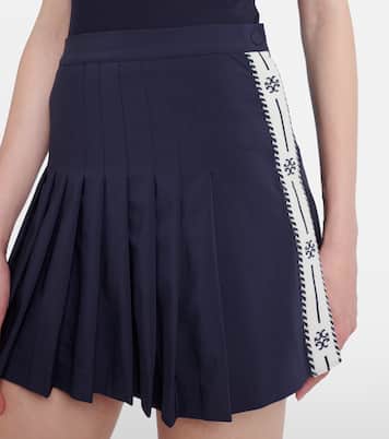 Pleated twill tennis skirt | Tory Burch