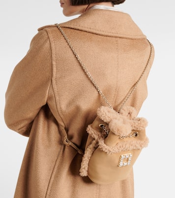 Très Vivier suede and shearling backpack | Roger Vivier