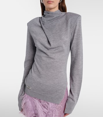 Jersey de cuello alto de lana virgen | The Attico