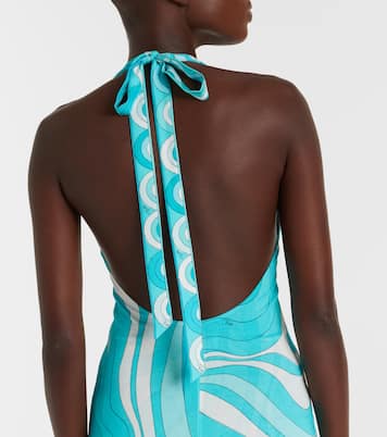 Abito midi Iride in jersey con scollo all’americana | Pucci