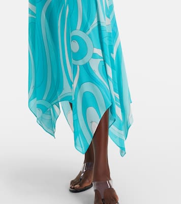 Abito midi Iride in jersey con scollo all’americana | Pucci