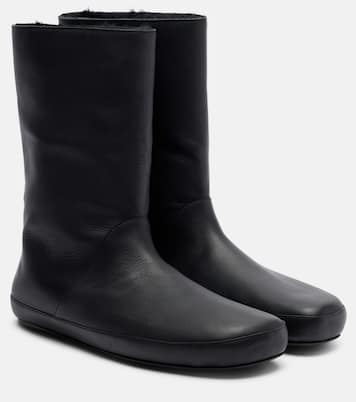 Toni shearling-lined leather ankle boots | The Row