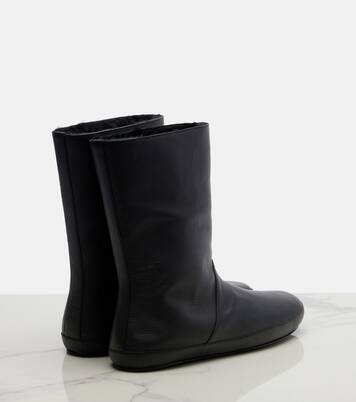 Toni shearling-lined leather ankle boots | The Row