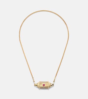 Love You 18kt gold pendant necklace with diamond and ruby | Marie Lichtenberg