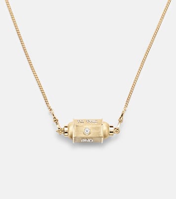 Love You 18kt gold pendant necklace with diamond and ruby | Marie Lichtenberg