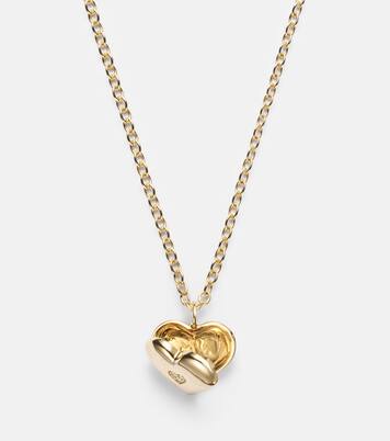 Halskette Wallpaper Heart aus 14kt Gelbgold mit Diamanten | Sydney Evan