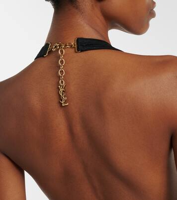 Cassandre halterneck swimsuit | Saint Laurent