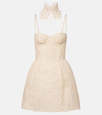 Rebellion linen and silk bustier dress | Zimmermann