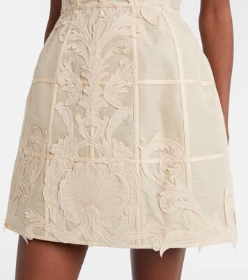 Rebellion linen and silk bustier dress | Zimmermann