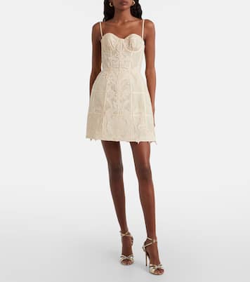 Rebellion linen and silk bustier dress | Zimmermann