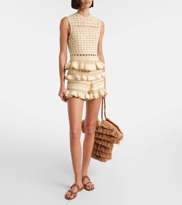 Wanderlust lamé crochet tank top | Zimmermann