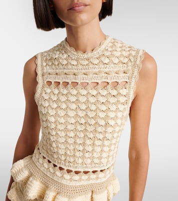 Wanderlust lamé crochet tank top | Zimmermann