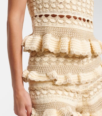 Wanderlust lamé crochet tank top | Zimmermann