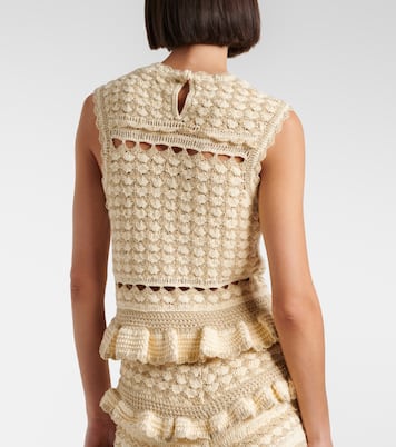 Wanderlust lamé crochet tank top | Zimmermann