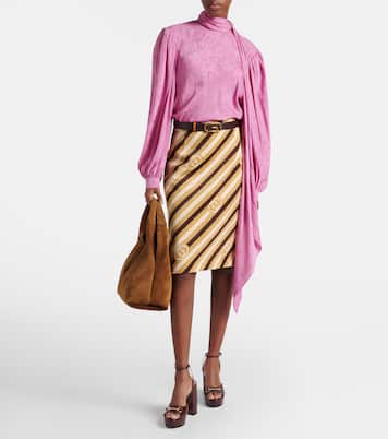 Lady Horsebit 85 patent leather sandals | Gucci