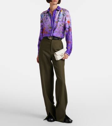 GG Marmont Mini leather shoulder bag | Gucci