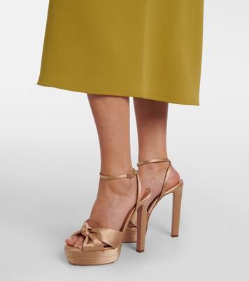 Sandalias con plataforma Cupid 130 de satén | Aquazzura