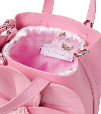 Floral-appliqué top-handle bag | Monnalisa
