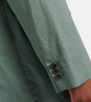 Scarf-detail oversized cotton twill blazer | Acne Studios