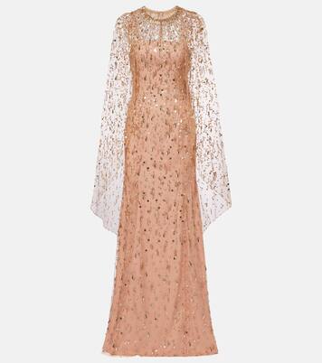 Hestia embellished caped gown | Jenny Packham