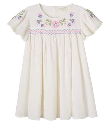 Ana embroidered cotton muslin dress | Louise Misha