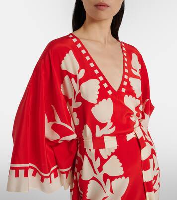 Belted printed silk kaftan | Eres