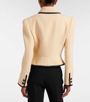 Bow-detail virgin wool crêpe jacket | Valentino