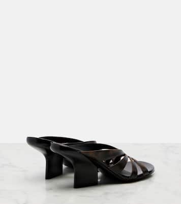 Distressed leather mules | Dries Van Noten