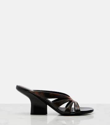 Distressed leather mules | Dries Van Noten