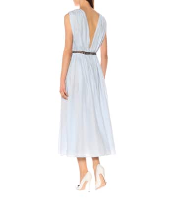 Abito midi Cristina in lino | Gabriela Hearst