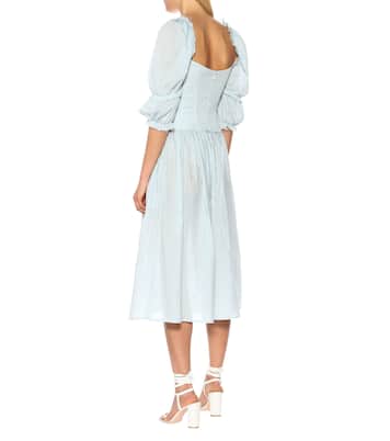 Top Oceanic de algodón con diseño gingham | Brock Collection