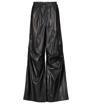 Gines wide-leg leather sweatpants | Petar Petrov