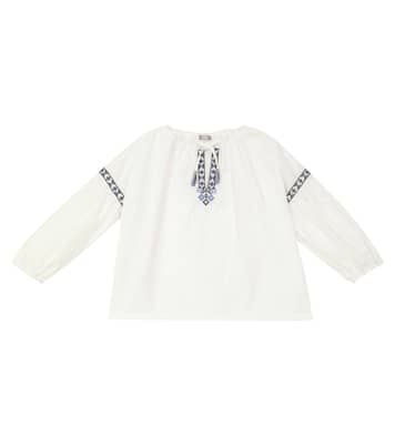 Blusa in cotone con ricamo | Il Gufo