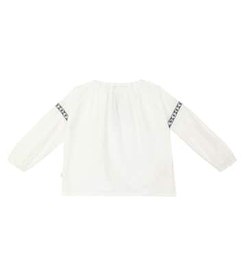 Blusa in cotone con ricamo | Il Gufo