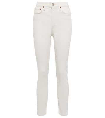 Jeans skinny de tiro alto cropped | Re/Done