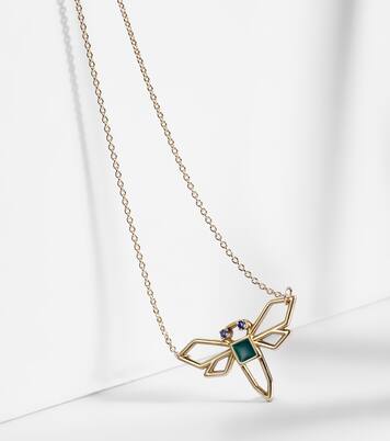 Collier Libelula en or 9 ct et émeraude | Aliita