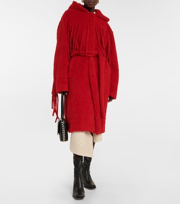 Abrigo Teddy con capucha y flecos | Stella McCartney