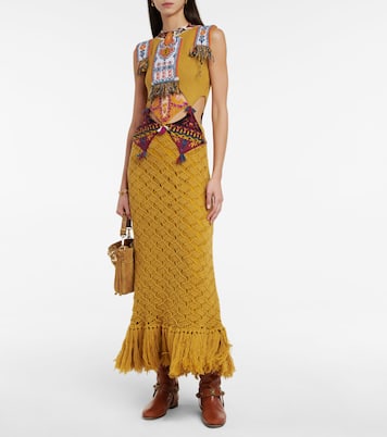 Robe longue en crochet de laine | Etro