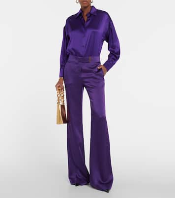 Pantalon ample en satin | Tom Ford