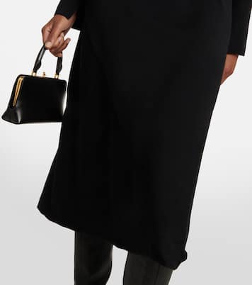V-neck virgin wool midi dress | Jil Sander