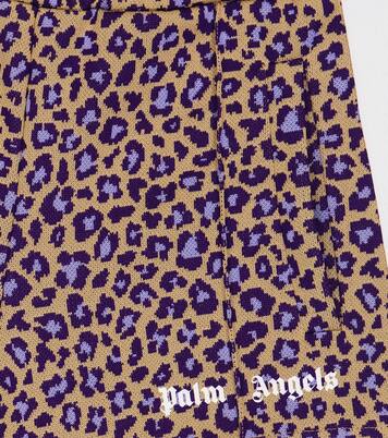 Shorts deportivos con estampado animal | Palm Angels Kids