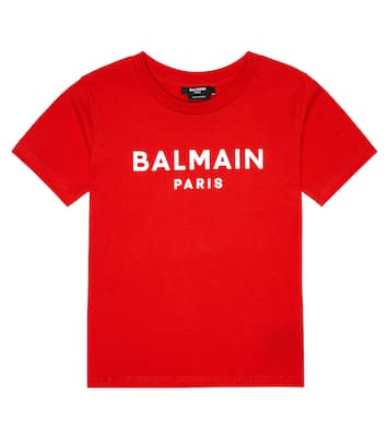 로고 코튼 티셔츠 | Balmain Kids